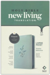 NLT Large Print Thinline Reference Bible, Leatherlike Teal zippered